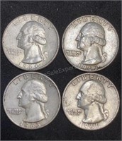 1960’s 90% Silver Quarters