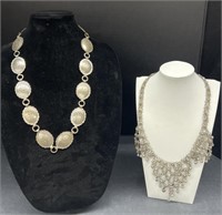 (L) Antique Silver Necklaces, Including  Silver