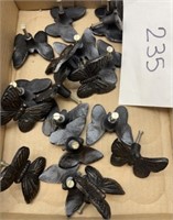 Cast iron butterfly knobs vintage