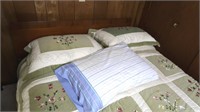 Full Size Bed, Headboard, Linens, Frame