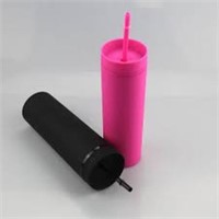 16oz acrylic tumbler black pink 6 pack