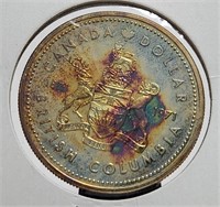 1971 Silver $1 Dollar Crazy Toning Canada