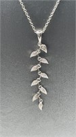 Sterling Chain and Diamond Pendant