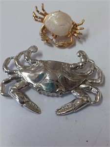 Lot of Crab Brooches