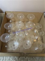 Assortment of Plastic & Glass Stemware