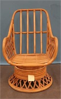 Boho Bamboo Swivel Chair