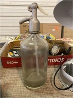 Vintage glass seltzer bottle