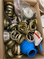Box of jar lids and more