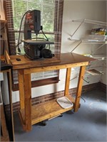 Rolling Work Bench and Craftsman Band Saw Tool