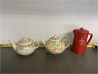 Fitz and Floyd, Hall and Misc Tea/Coffee Pot Lot