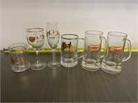 Beer and Wine Drinking Glass Lot