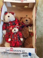 Lot of 3 Boyds Bears teddy bears