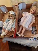 Lot of 2 porcelain dolls