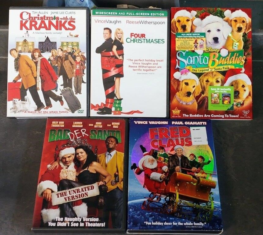 5 CHRISTMAS DVD MOVIES | Live and Online Auctions on HiBid.com