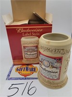 Stein-Budweiser Label 2001