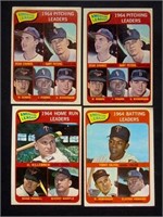 (4) 1965 Topps "Leaders" BB Cards w/ Mantle