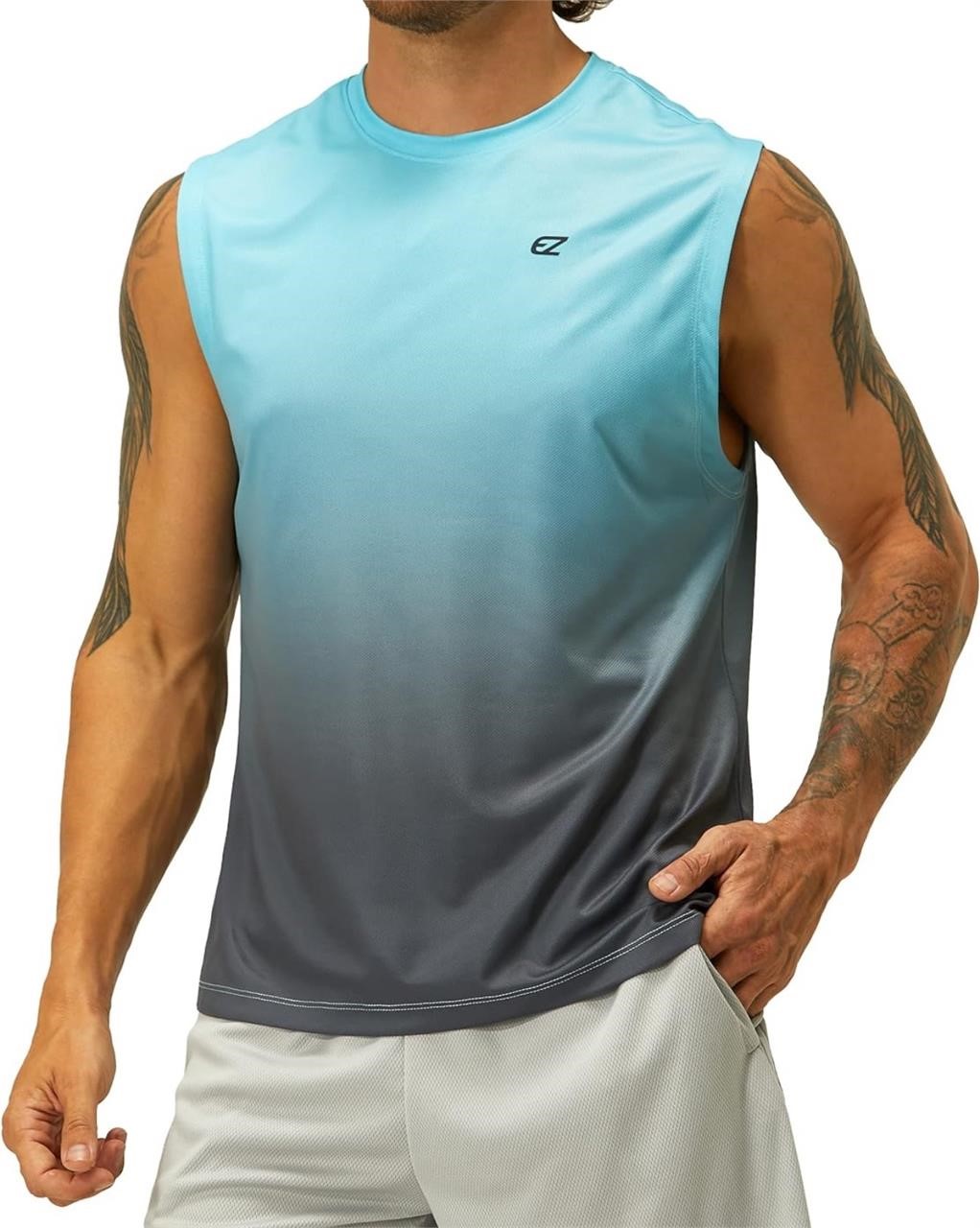 ($28) EZRUN Men's Workout Sleeveless Shirts,M