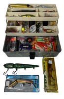 Vintage Fisherman's Tackle Box full of Lures
