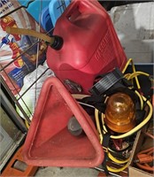 Gas Can, Funnel , & Jumper Cables