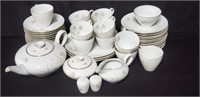 Set of 44 R Kpm Krister dinnerware plates, cups,