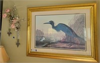 Blue Heron by John James Audubon Gold Framed Print