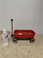 Small red wagon.