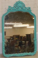 Antique carved frame mirror with shells