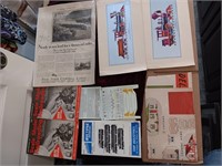 Vintage Railroad train paper items