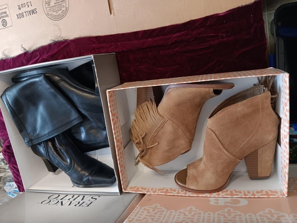 Two pair women's boots sz 7.5 in boxes