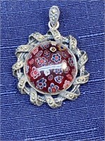 Sterling silver Flower pendant
