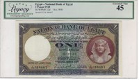 Egypt1pounds 8.6.1948,Ross Sig,Legacy 45 PPQ.EG2b