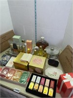Variety of perfume and soaps