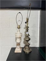 Heavy Brass & Marble Lamp