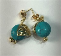 $200. St. Sil. Turquoise Earrings