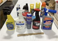 Chemical lot w/cleaning & bug control products