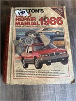Chilton’s auto repair manual 1986