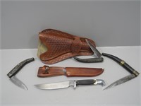 Queen Steel no.75 fixed blade sheath knife, (3)