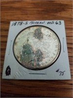 Morgan silver dollar 1878 s