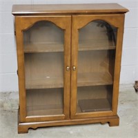 Maple book case 2 doors measures 36"w 42"h 12"d