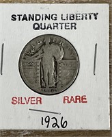 1926 Rare Silver Standing Liberty Quarter