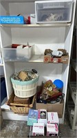 Shelf unit contents-baskets, tools, etc.