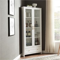 Home Source 71.5 Kitchen Pantry Corner Cabinet