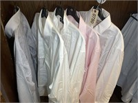 GROUP OF 5 MENS FINE DRESS SHIRTS 17 IN NECK X VAR