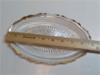 Jeanette Gilded Oval Sides Tray. Gilding Is