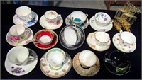 Cup & Saucer Collection w/Stands