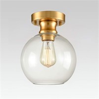 Gold Ceiling Light Fixture 7.87 Clear Shade