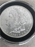 1921 Morgan silver dollar