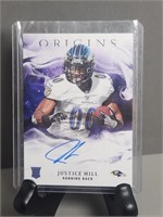 Rookie Justice Hill Autographed Card- 2019