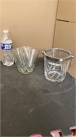 6pc Bar Glass Crystal Ice Bucket