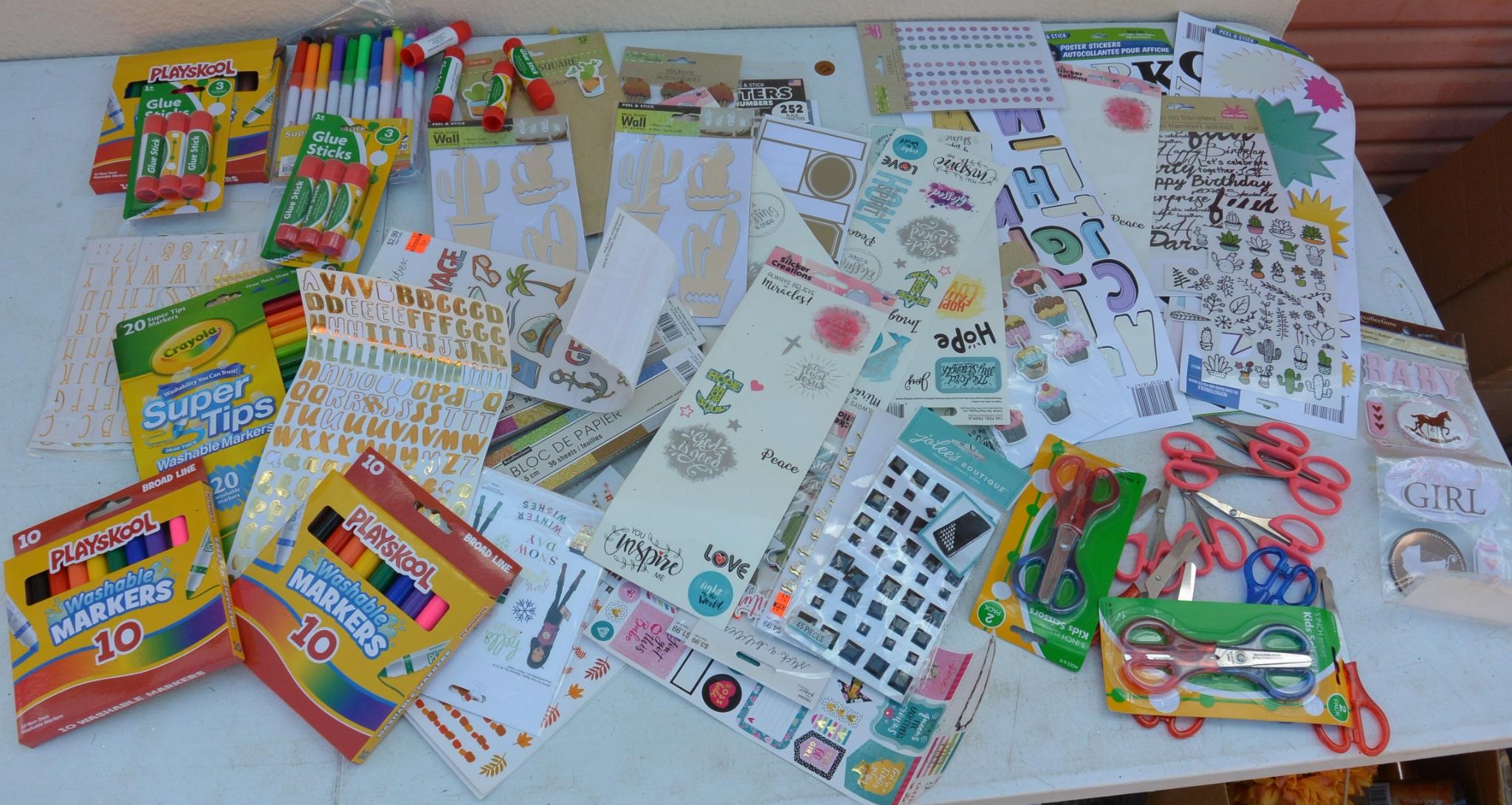 HUGE SCRAPBOOKING LOT - STICKERS, PAPER, ETC